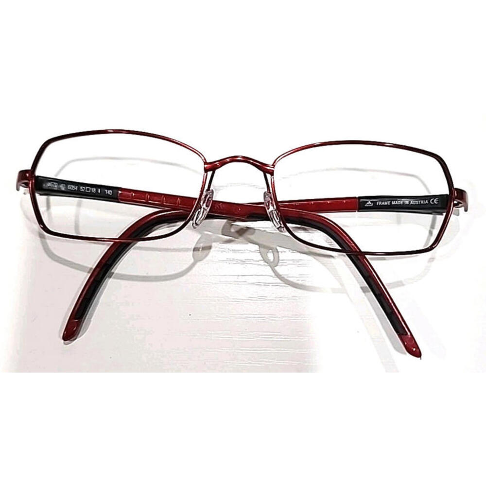 Adidas A679 6054 Streamlite Red Black Rectangle Eyeglasses 52-18 140 Austria